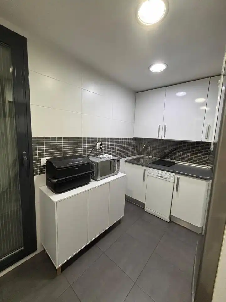 Kitchen of Flat for rent in Madrid  with Air Conditioner, Storage room and Furnished