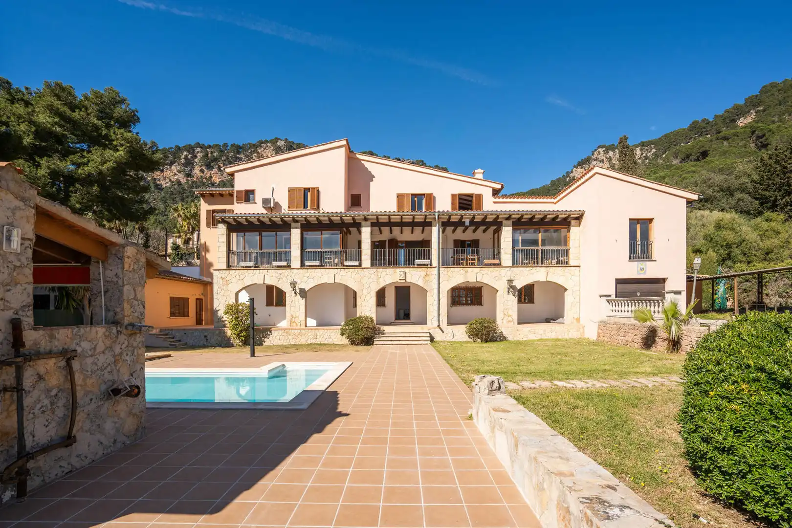 Exterior view of Houses for sale in Valldemossa  with Air Conditioner, Terrace and Furnished
