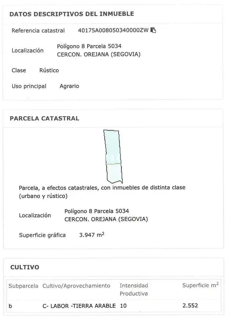 Residencial en venda en Orejana