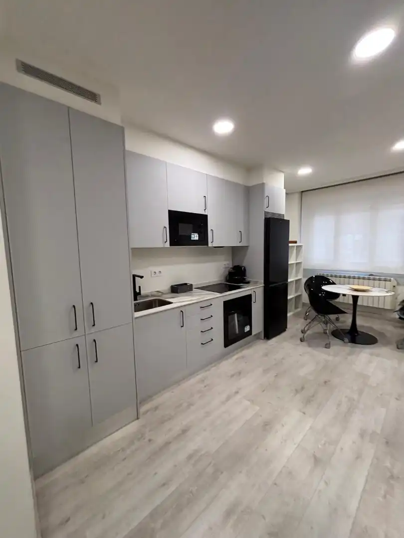 Cocina de Apartamento de alquiler en Oviedo  con Calefacción, Parquet y Amueblado
