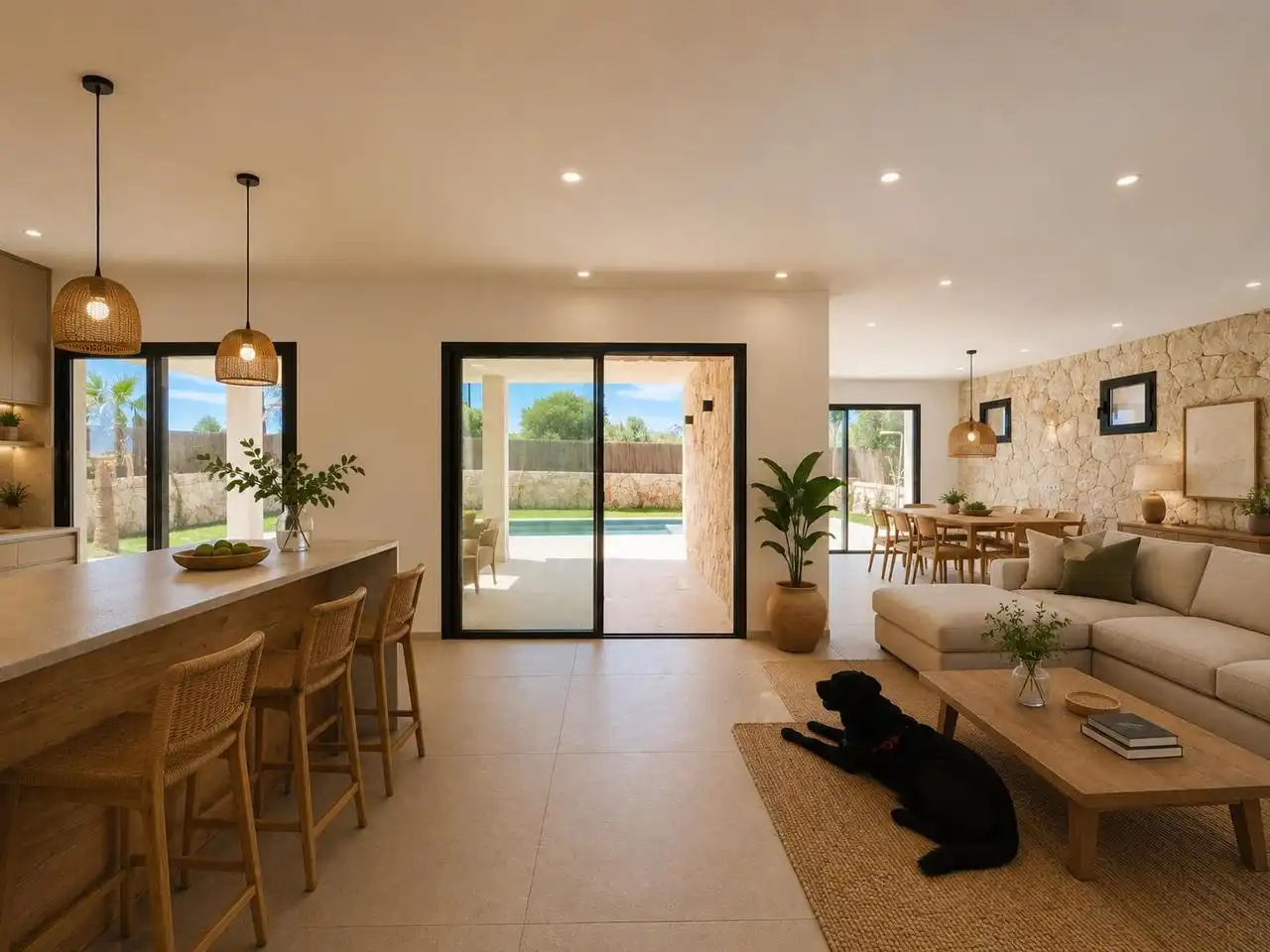 Sala de estar de Casa o chalet en venta en Santanyí con Terraza y Piscina comunitaria