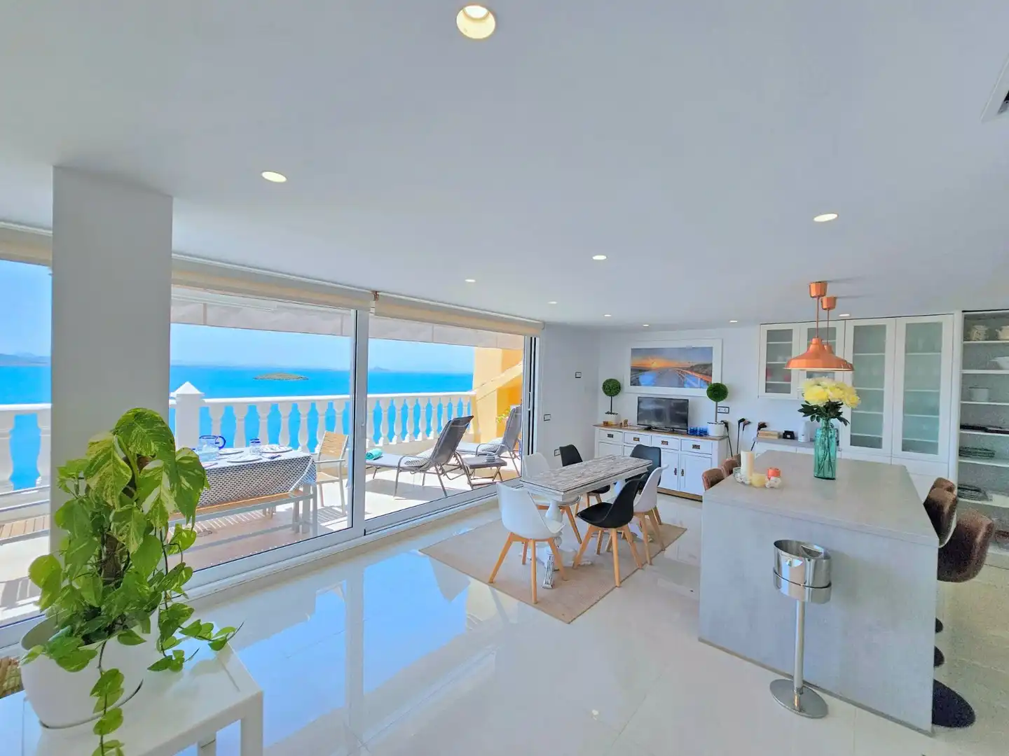 Dining room of Ground floor for rent in La Manga del Mar Menor  with Air Conditioner, Heating and Terrace