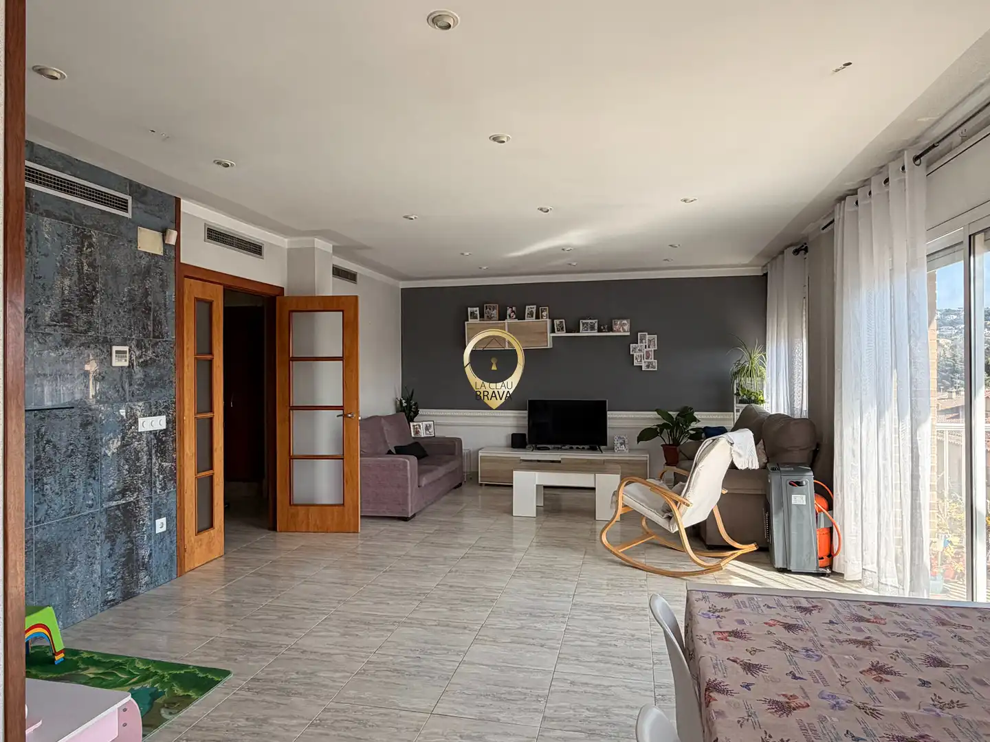 Sala d'estar de Àtic en venda en Santa Cristina d'Aro amb Aire condicionat, Calefacció i Terrassa