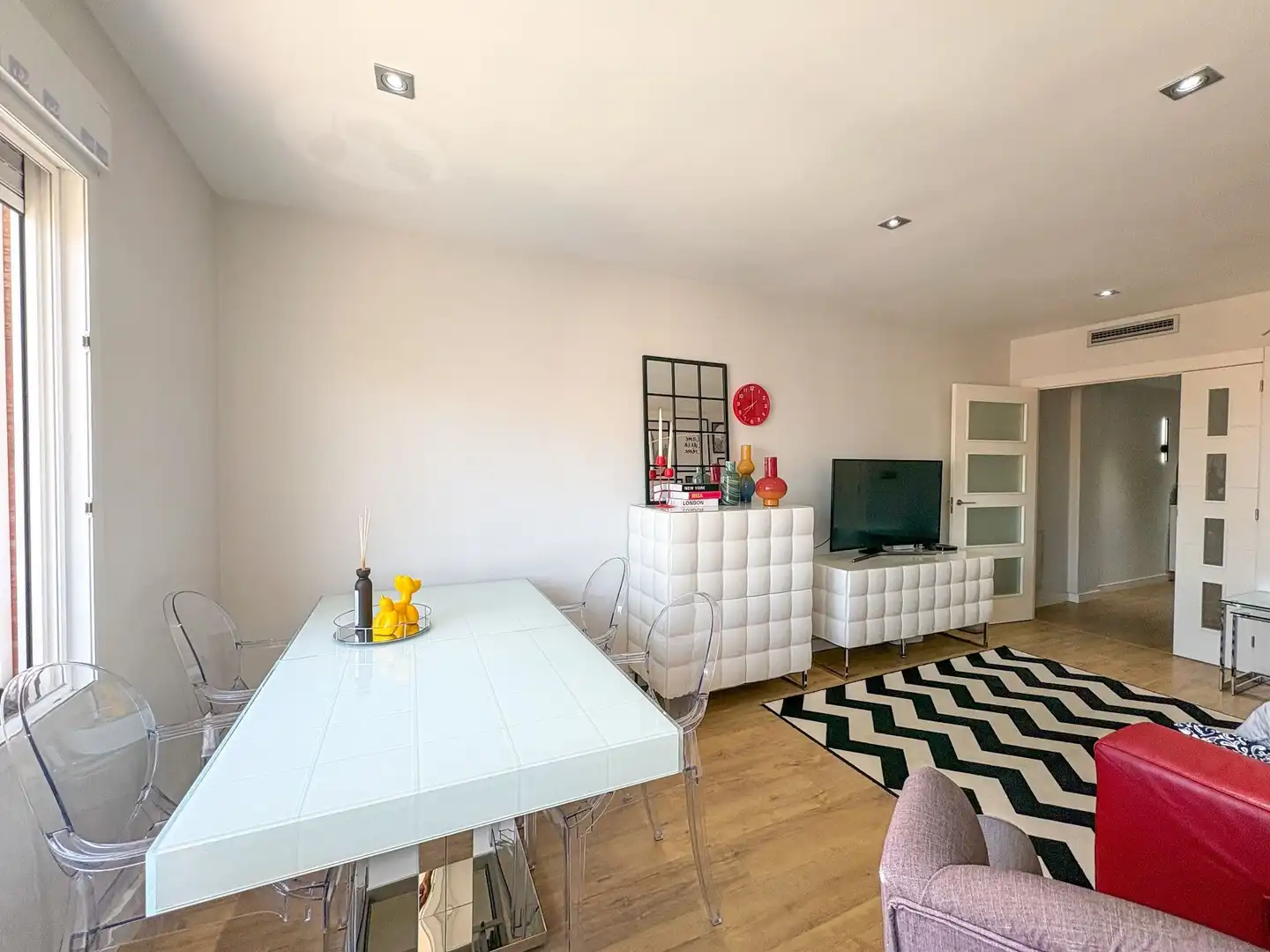 Wohnzimmer von Wohnung zum Verkauf in Pilar de la Horadada mit Klimaanlage, Heizung und Terrasse