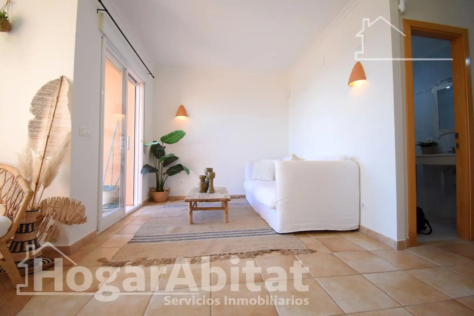 Sala d'estar de Àtic en venda en Pedreguer amb Aire condicionat, Calefacció i Jardí privat