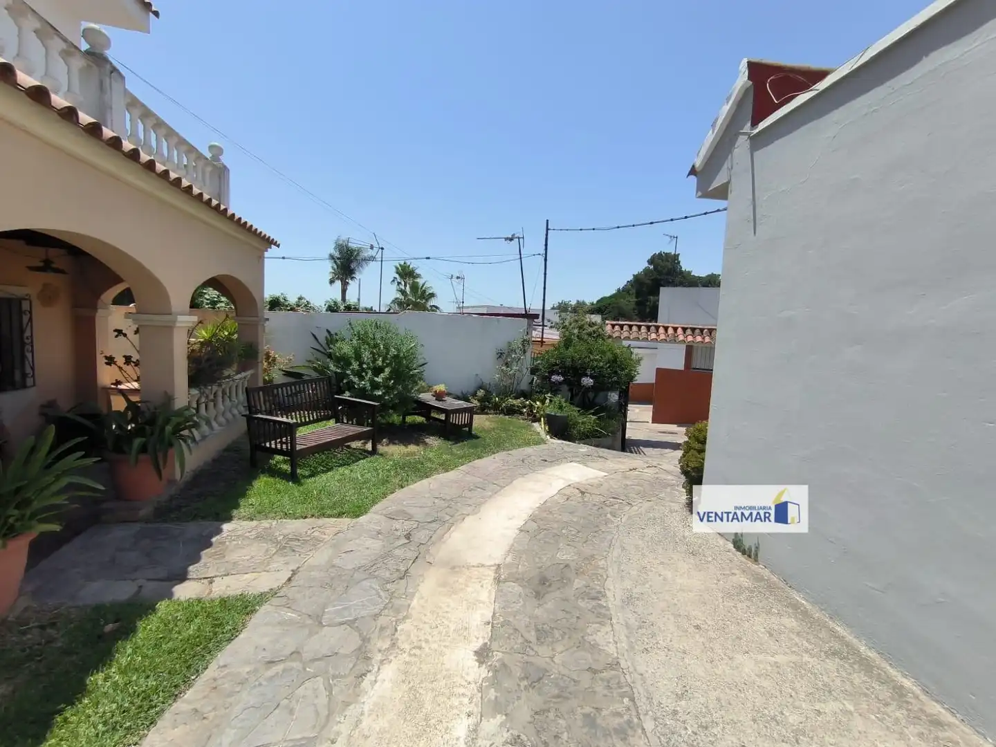 Vista exterior de Casa o chalet en venta en San Roque con Jardín privado, Trastero y Piscina
