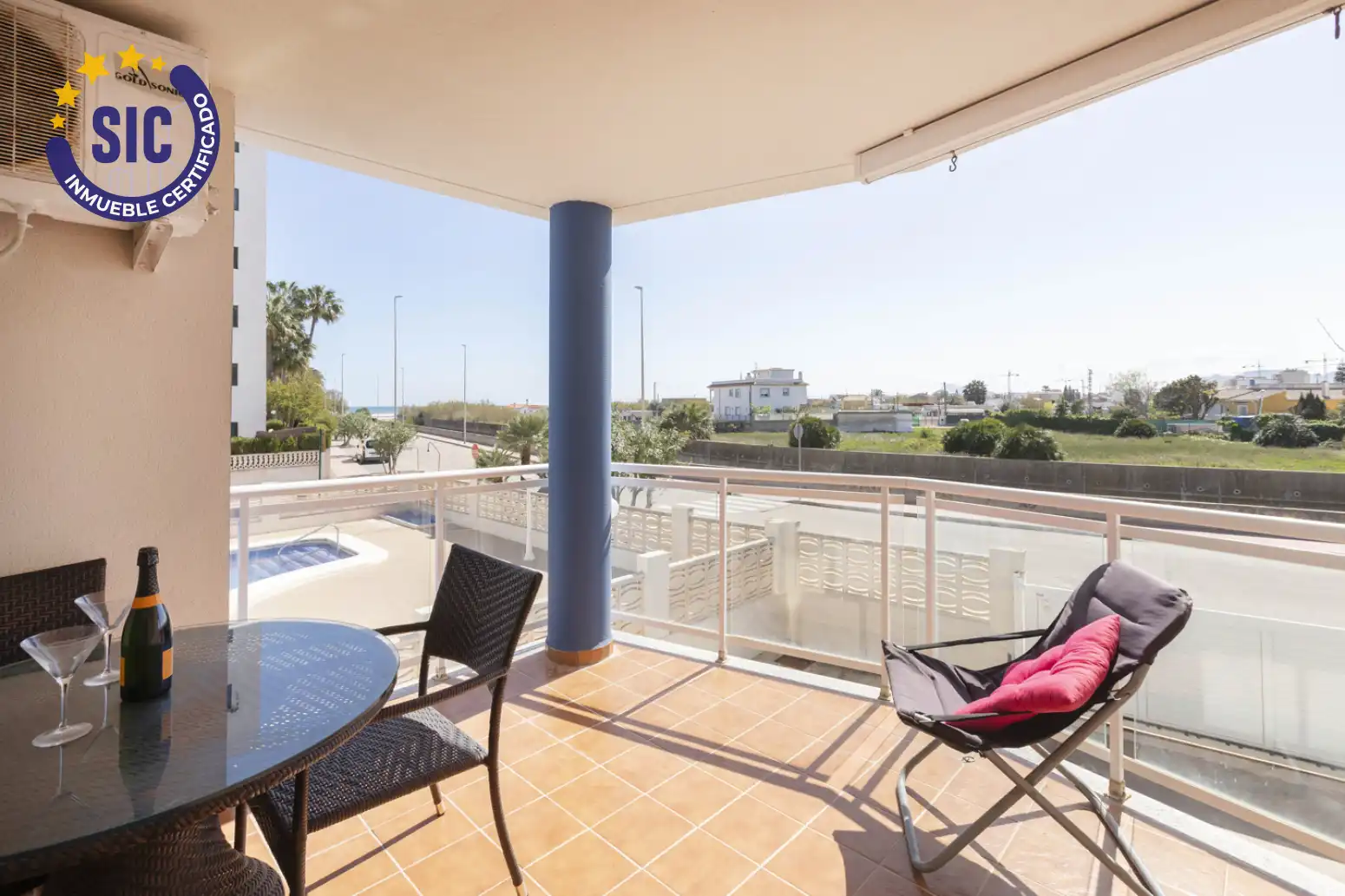 Terrasse von Wohnung zum Verkauf in Piles mit Klimaanlage, Terrasse und Schwimmbad