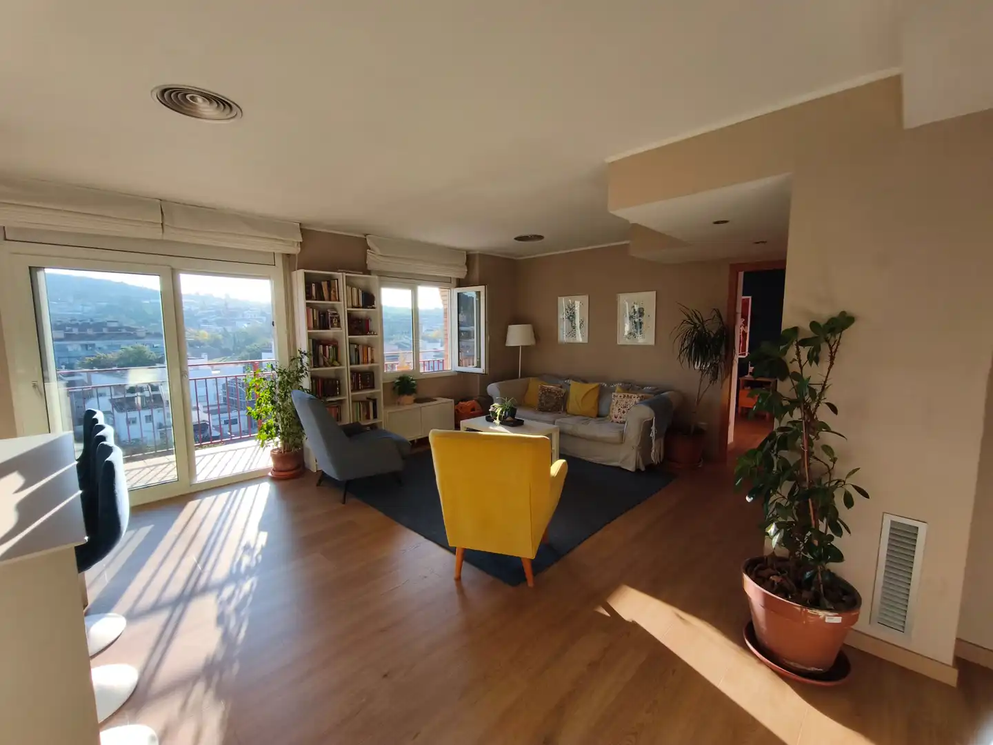 Sala de estar de Dúplex en venta en Girona con Aire acondicionado, Calefacción y Parquet