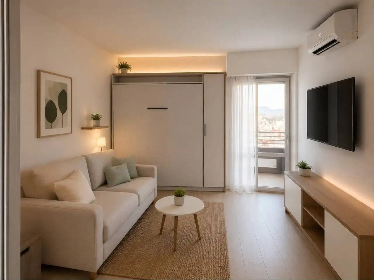 Wohnzimmer von Wohnung zum Verkauf in Alicante / Alacant mit Klimaanlage, Balkon und Alarm