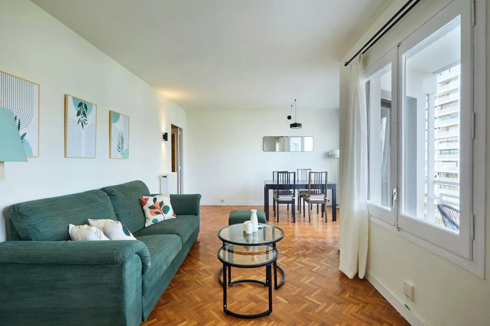 Living room of Flat for rent in Barcelona  with Air Conditioner, Heating and Private garden