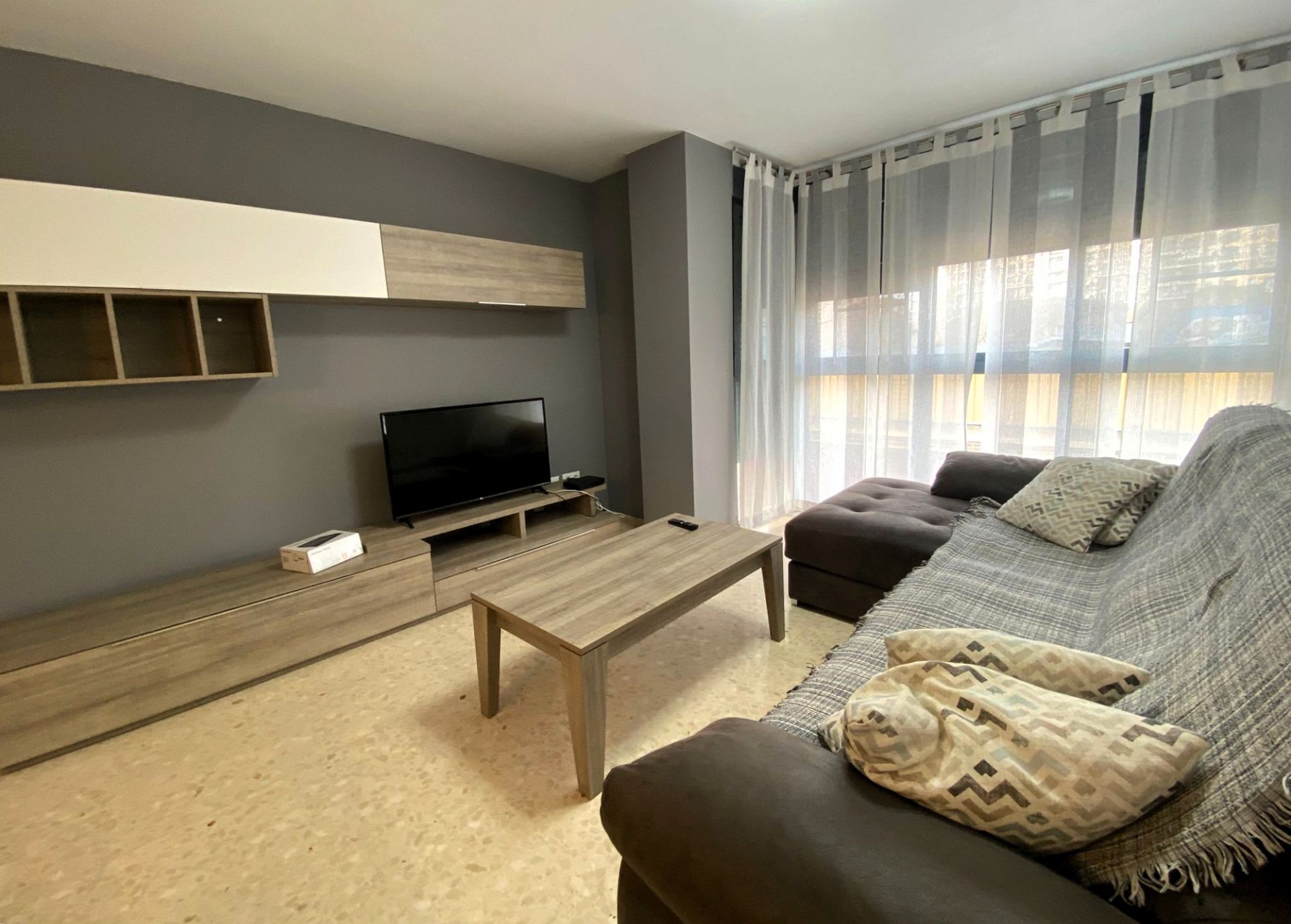 Sala d'estar de Pis de lloguer en Castellón de la Plana / Castelló de la Plana amb Moblat