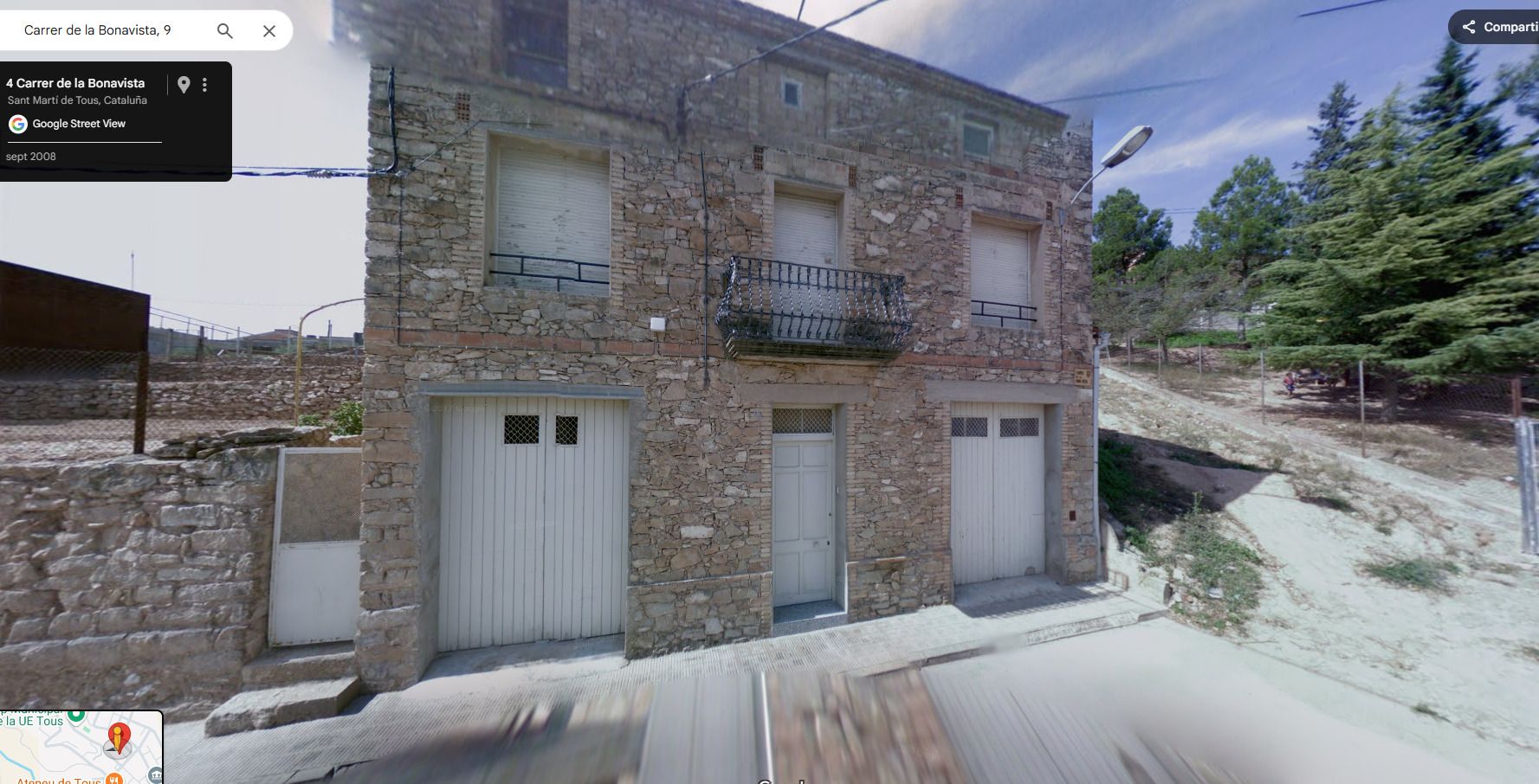 Vista exterior de Casa o xalet en venda en Sant Martí de Tous amb Jardí privat