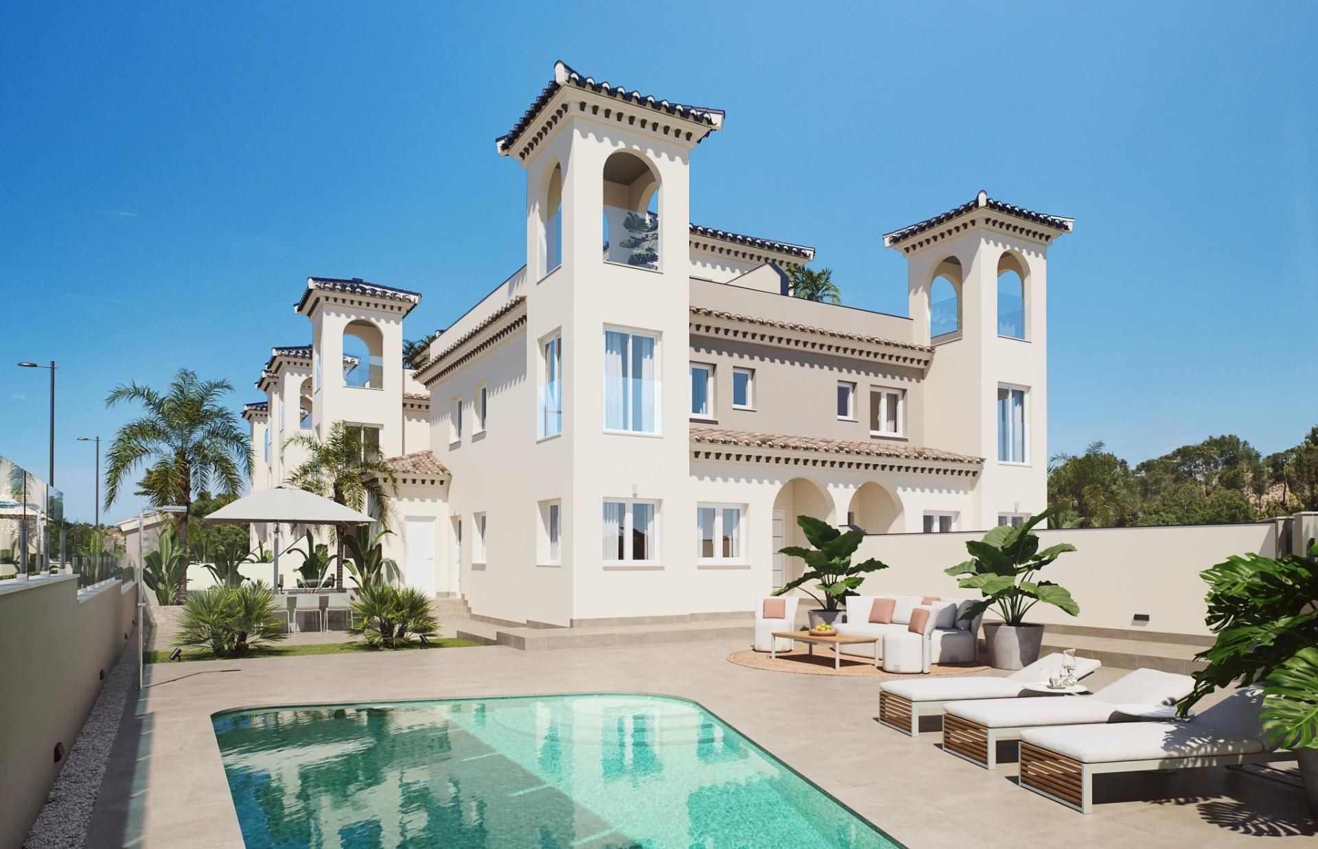 Vista exterior de Casa adosada en venta en Bigastro con Aire acondicionado, Jardín privado y Piscina