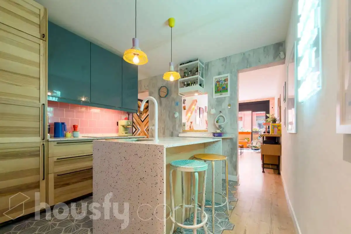 Cocina de Piso en venta en Barcelona con Terraza