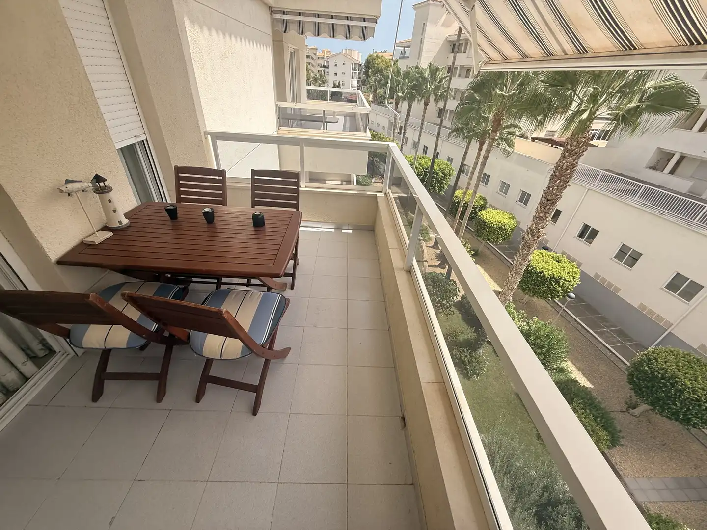 Terraza de Piso de alquiler en L'Alfàs del Pi con Aire acondicionado, Jardín privado y Terraza