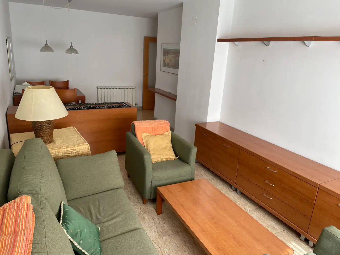 Sala d'estar de Pis de lloguer en Lleida amb Aire condicionat, Calefacció i Moblat