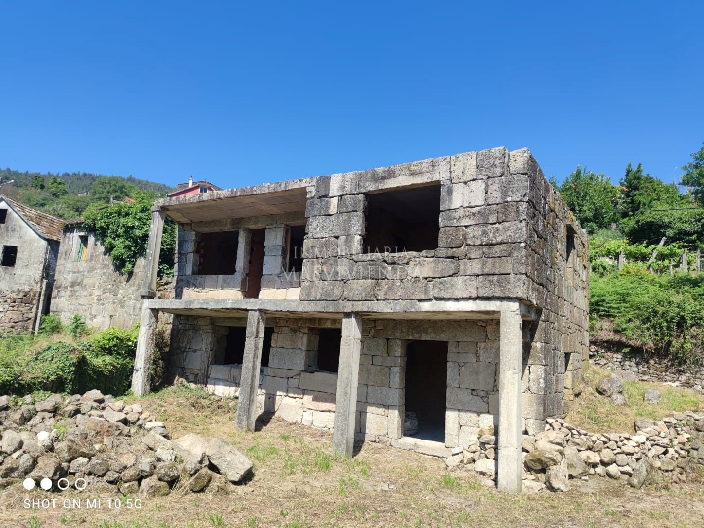 Vista exterior de Casa o xalet en venda en Pazos de Borbén amb Jardí privat