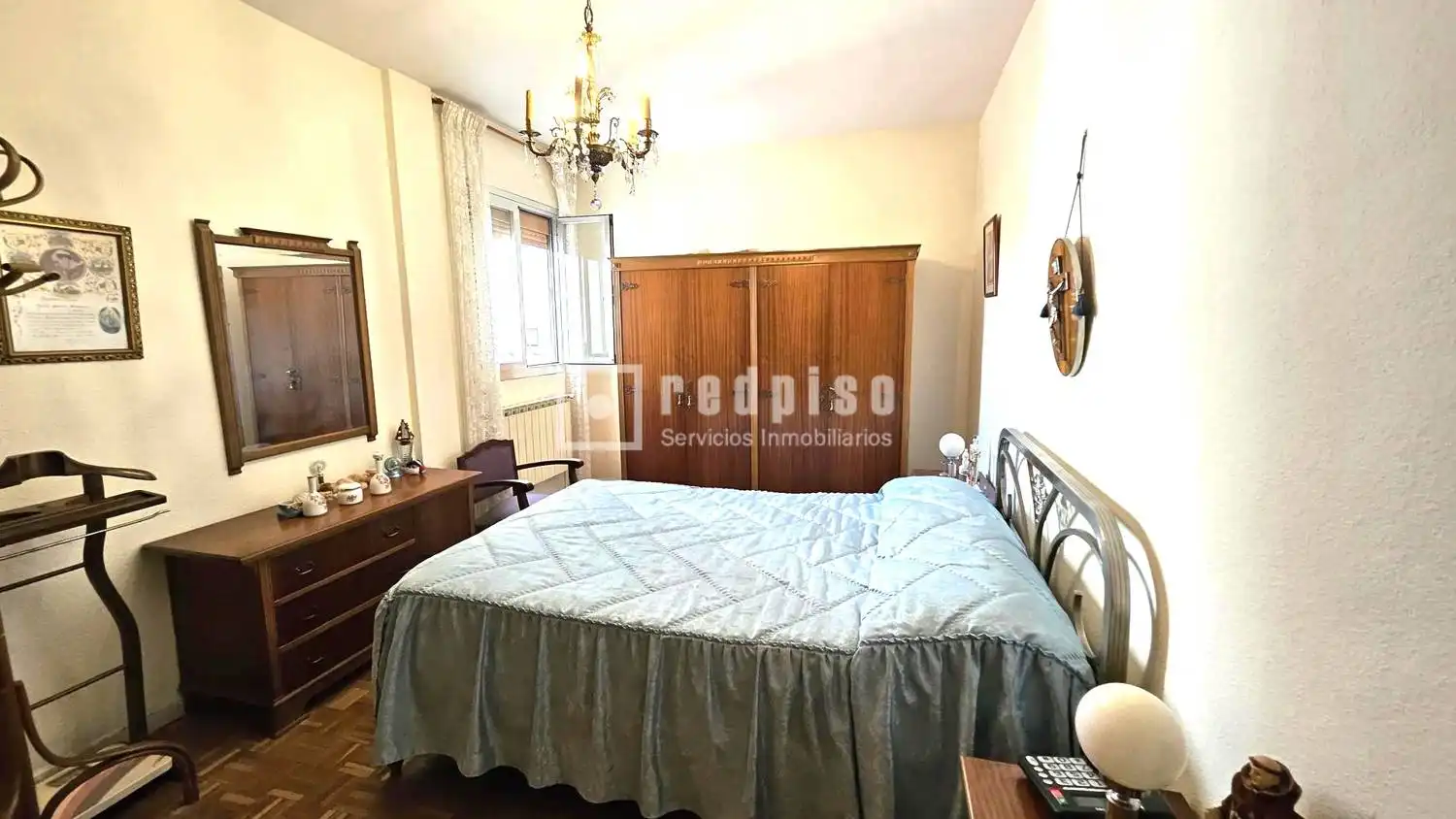 Bedroom of Flat for sale in Madrid  with Heating, Parquet flooring and Terrace