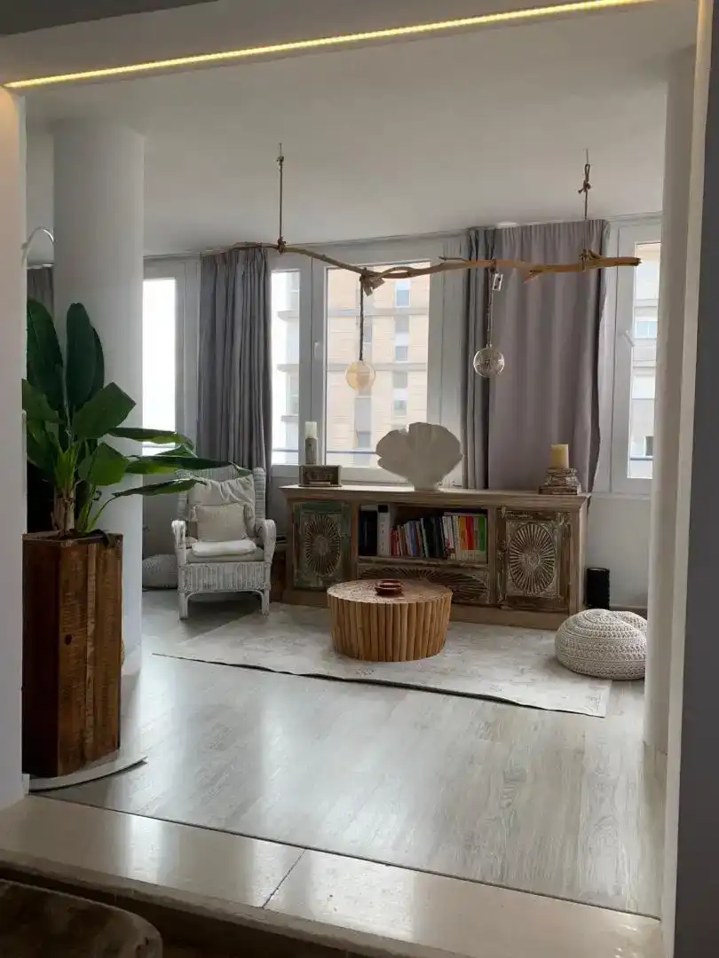 Sala d'estar de Pis en venda en Calpe / Calp amb Aire condicionat, Piscina i Balcó