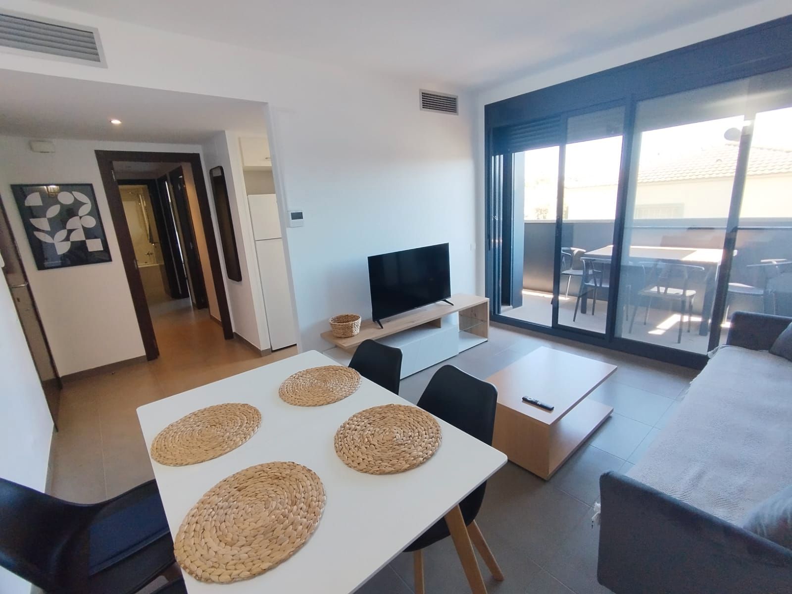 Sala d'estar de Apartament en venda en Alcanar amb Aire condicionat, Calefacció i Terrassa