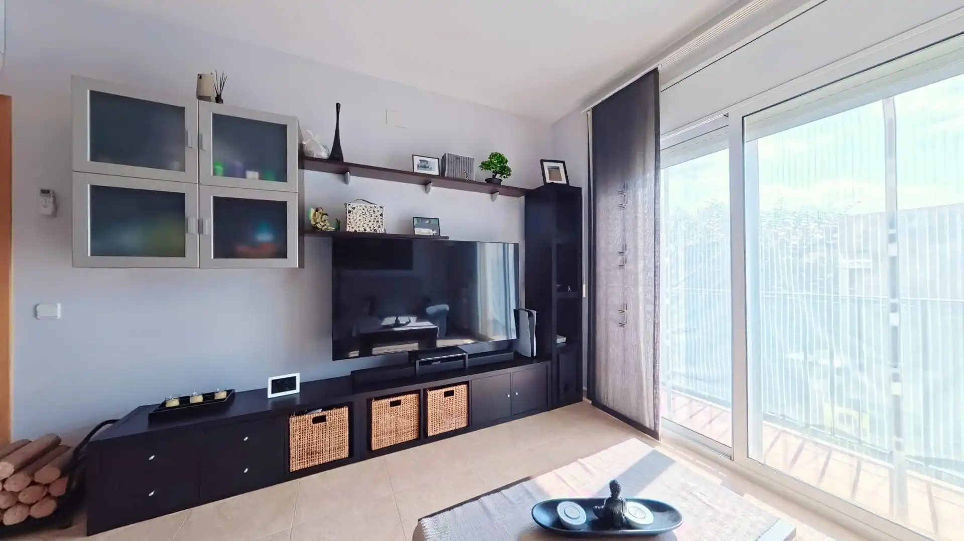 Wohnzimmer von Wohnung zum Verkauf in Sant Jaume dels Domenys mit Heizung, Schwimmbad und Balkon