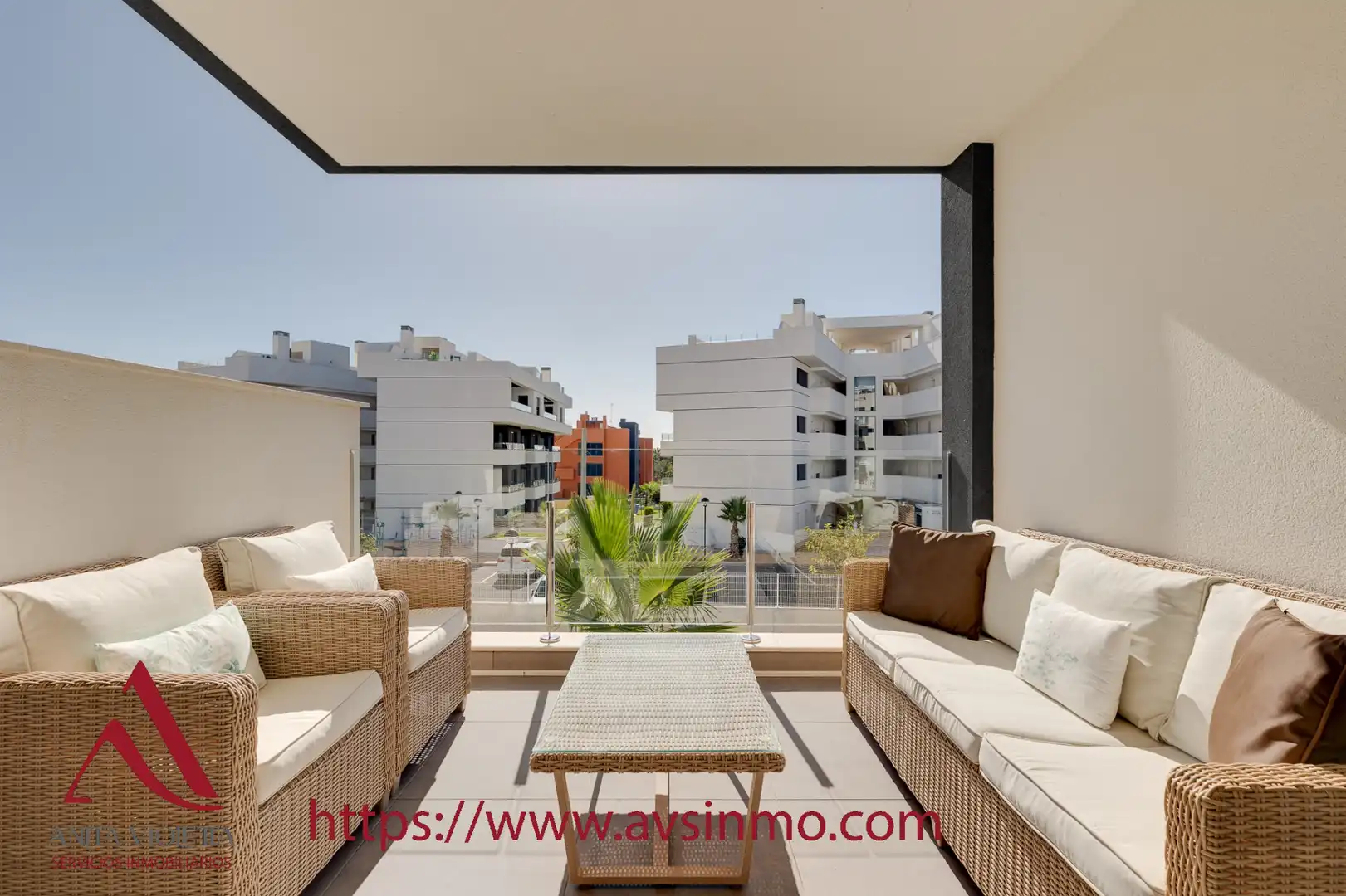 Terraza de Apartamento de alquiler en Orihuela con Aire acondicionado, Amueblado y Horno