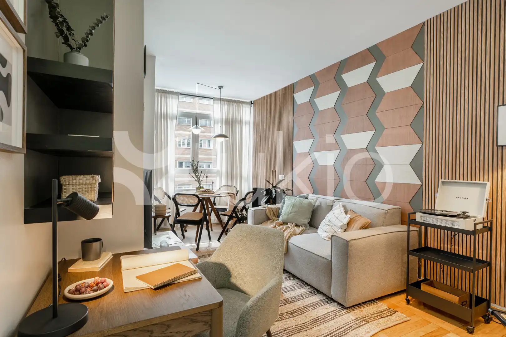Sala d'estar de Apartament de lloguer en Madrid amb Aire condicionat, Calefacció i Moblat