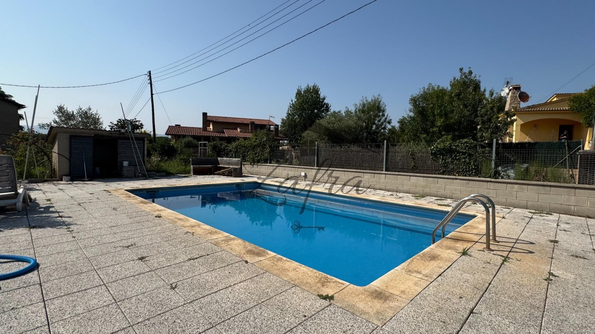 Swimming pool of Single-family semi-detached for sale in Sils  with Heating, Private garden and Terrace