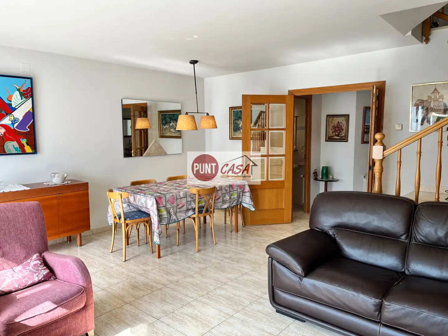 Sala d'estar de Casa adosada en venda en Benavent de Segrià amb Aire condicionat, Calefacció i Jardí privat