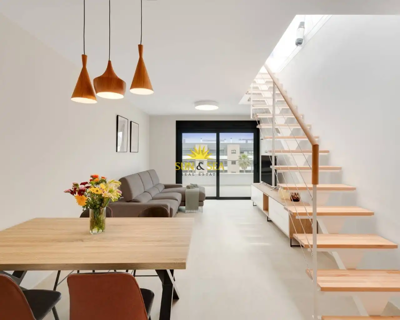 Sala de estar de Ático de alquiler en Orihuela con Aire acondicionado, Calefacción y Terraza