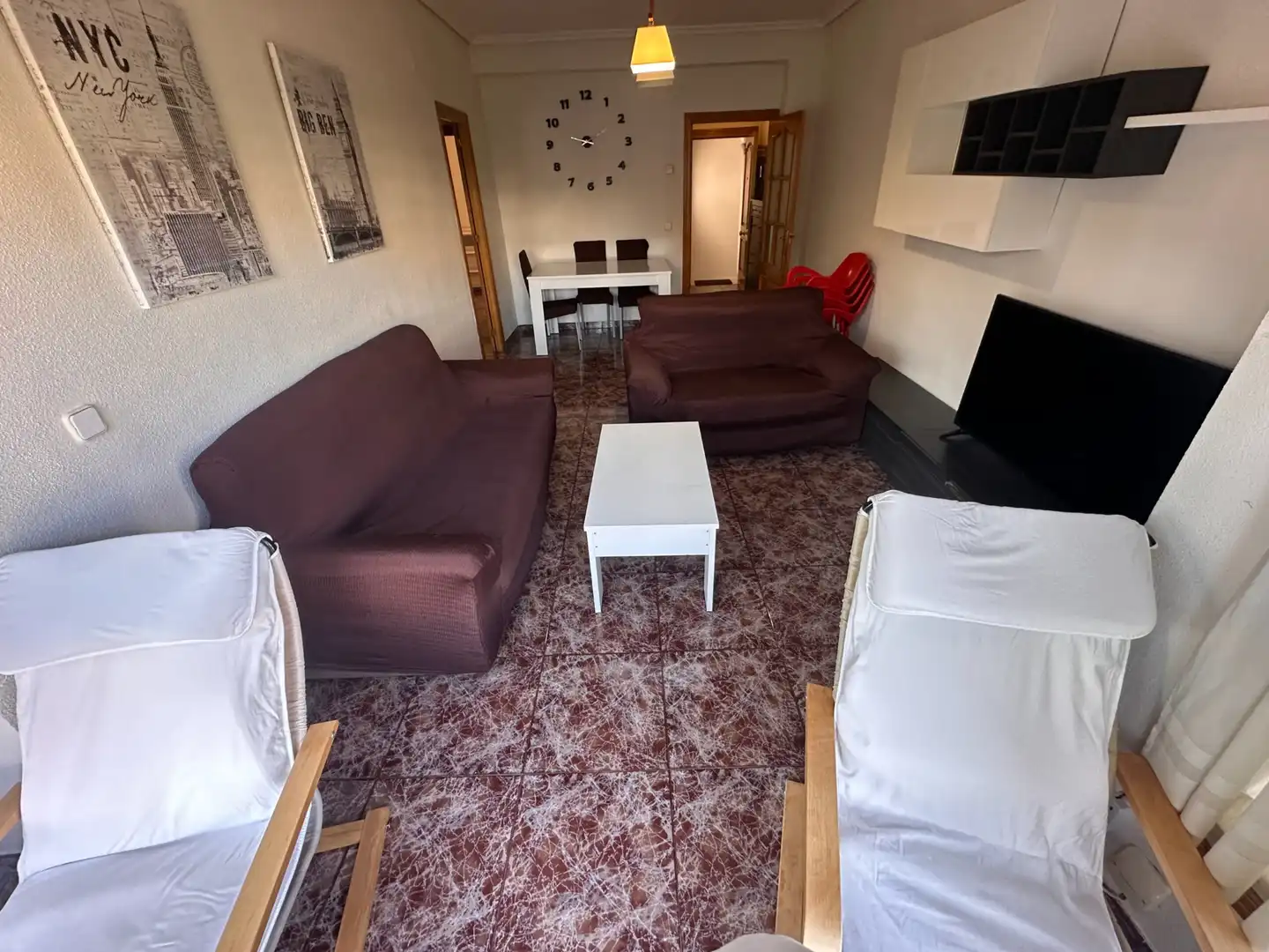 Wohnzimmer von Wohnungen zur Miete in Cuenca mit Heizung, Möbliert und Waschmaschine