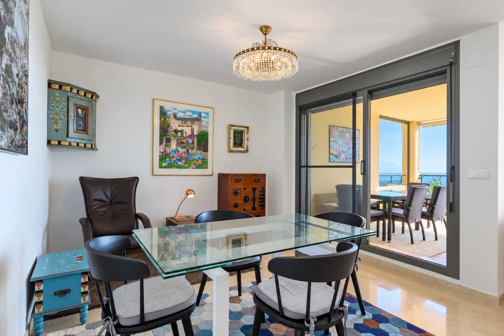 Dining room of Apartments for sale in Calahonda 