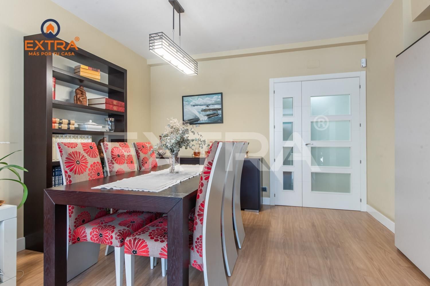 Dining room of Flat for sale in  Madrid Capital  with Heating, Private garden and Storage room