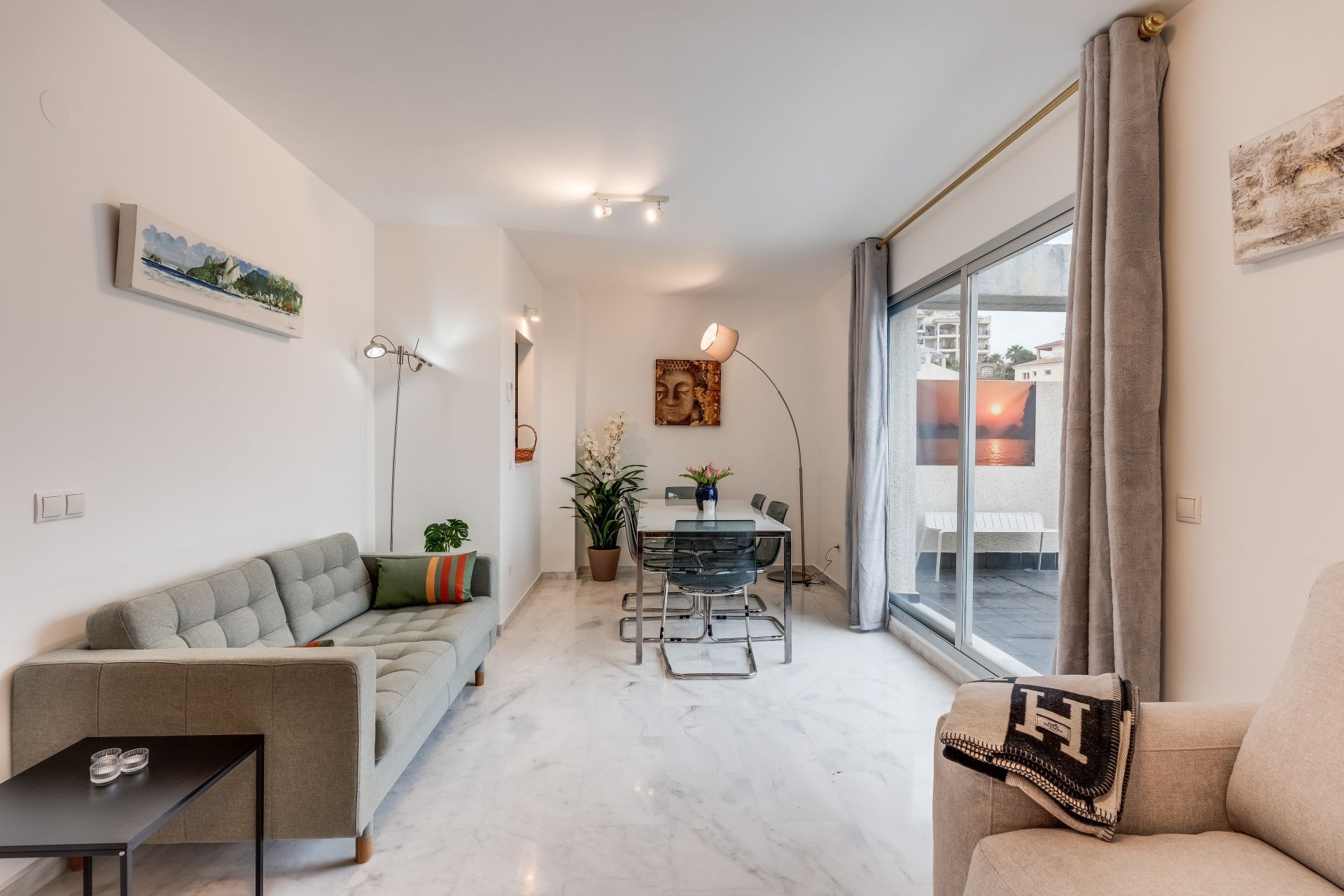Living room of Attic for sale in Mijas  with Air Conditioner, Terrace and Swimming Pool
