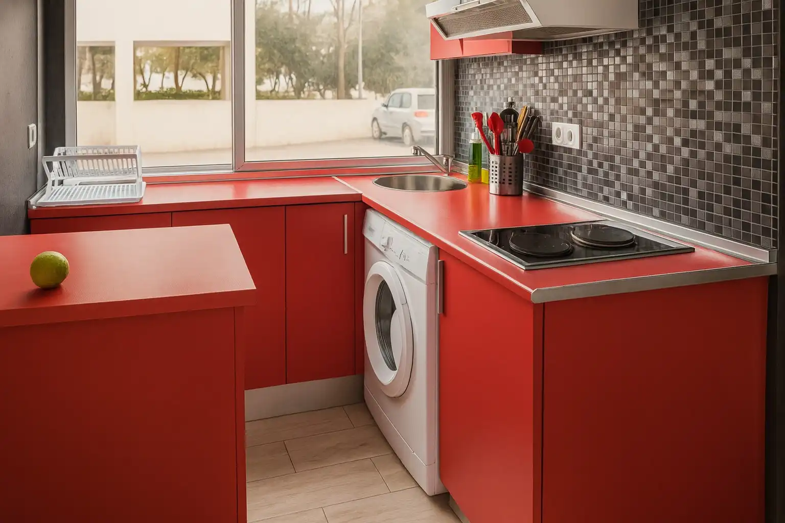 Küche von Wohnung zum Verkauf in Mijas mit Klimaanlage, Möbliert und Waschmaschine