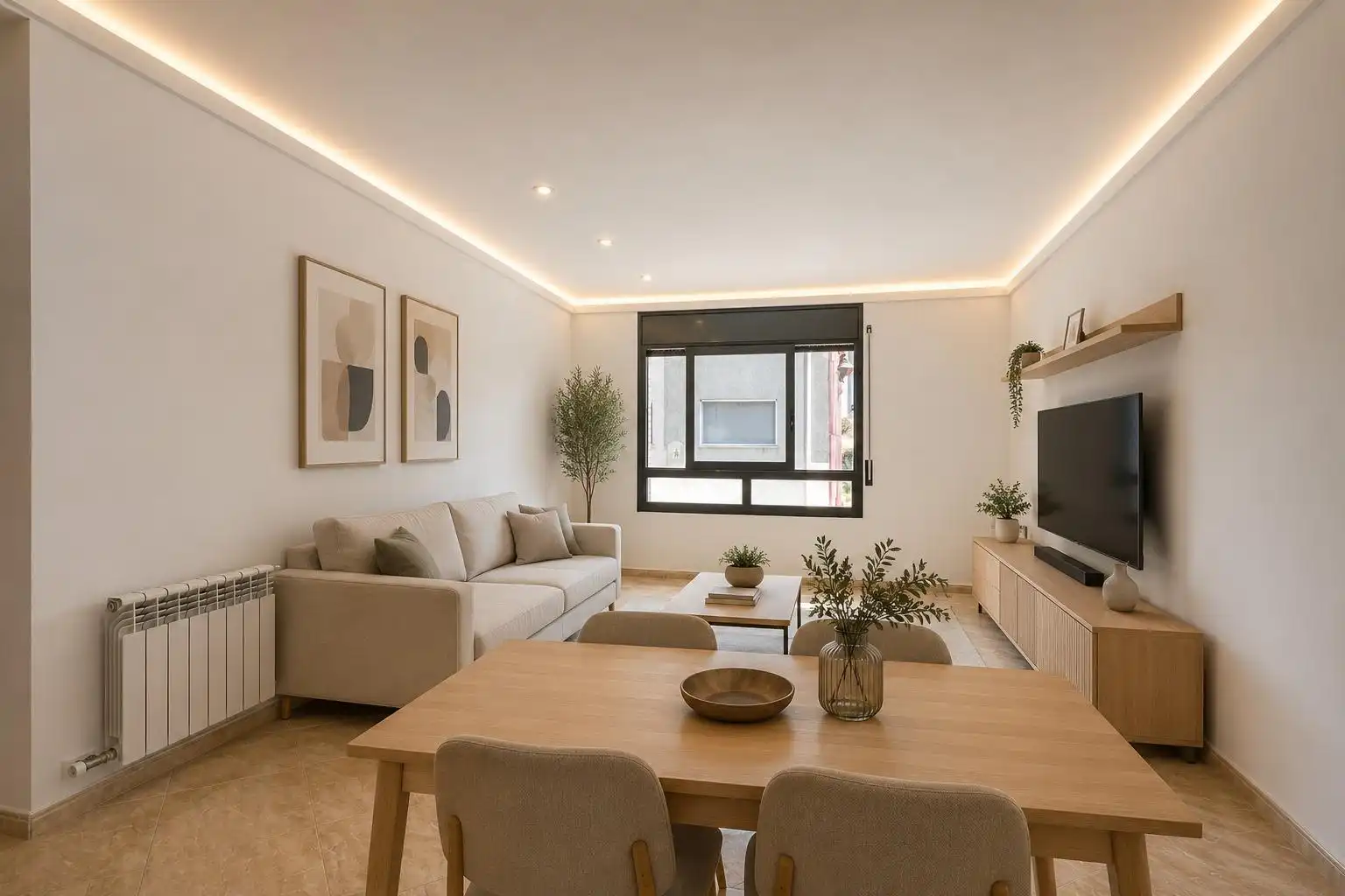 Wohnzimmer von Wohnung zum Verkauf in Vilanova del Camí mit Heizung, Terrasse und Balkon