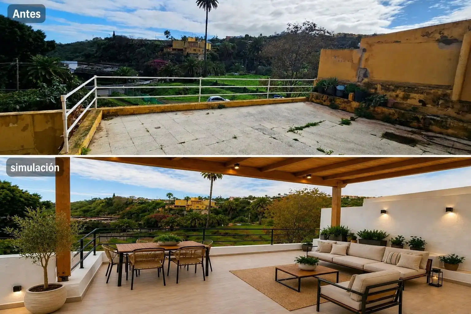 Terraza de Casa adosada en venta en Santa Brígida