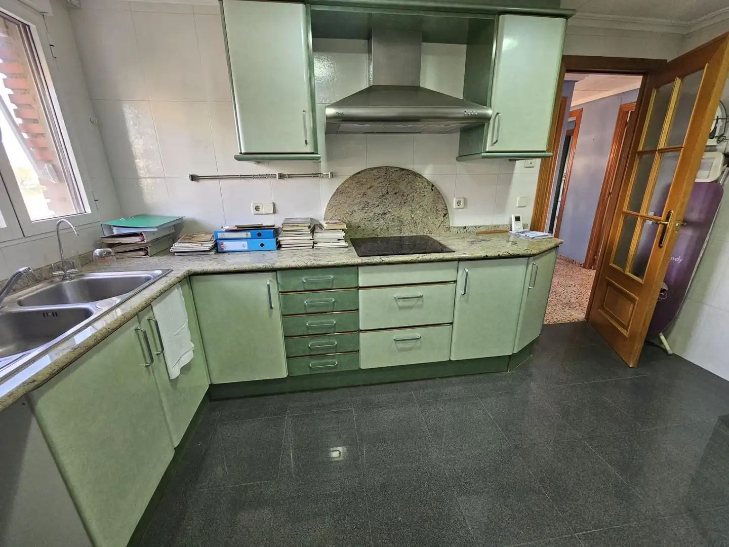 Kitchen of Flat for sale in Valencia  with Furnished and Balcony