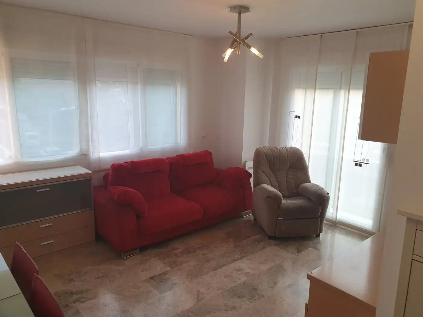 Sala d'estar de Pis de lloguer en Murcia amb Moblat
