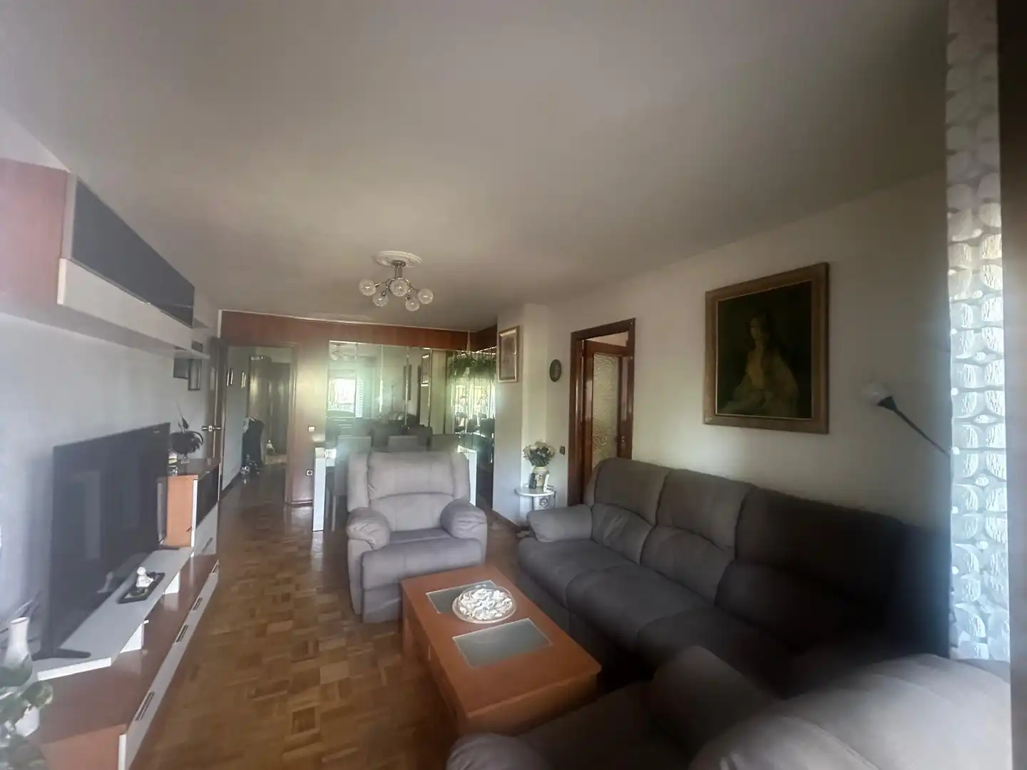 Living room of Flat for sale in Madrid  with Heating, Terrace and Furnished