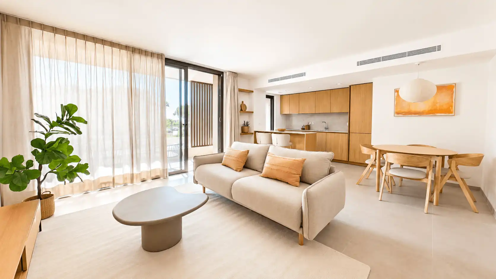 Sala d'estar de Apartament de lloguer en Sant Llorenç des Cardassar amb Aire condicionat, Traster i Piscina