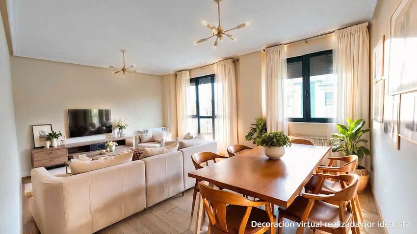Living room of Flat for sale in Salamanca Capital  with Heating, Private garden and Parquet flooring