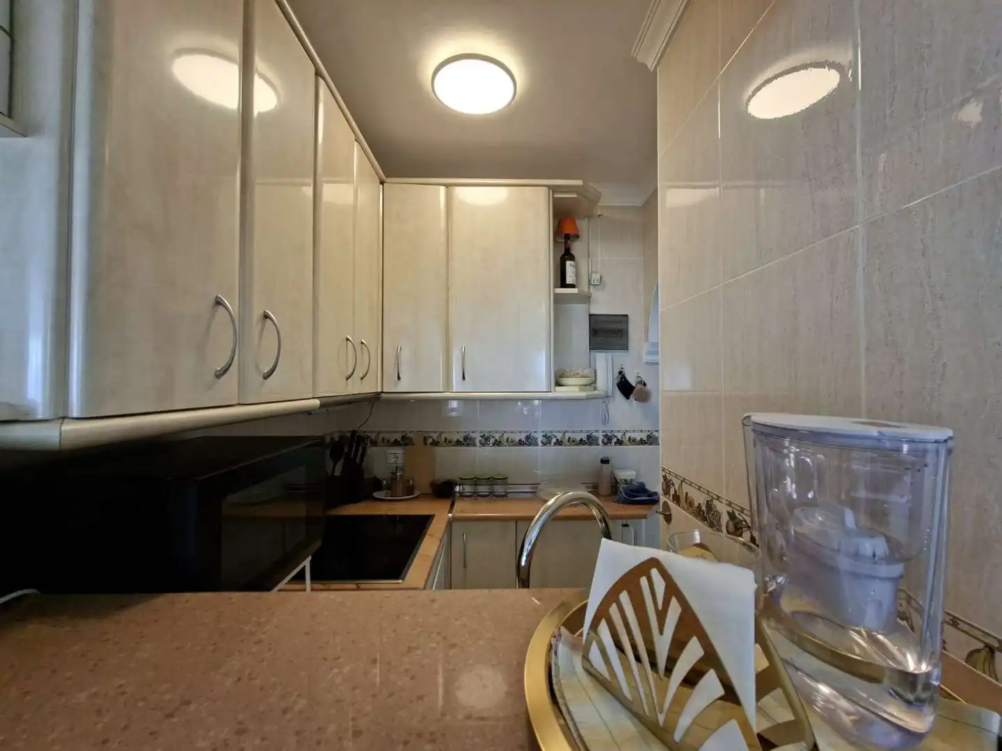 Kitchen of Study for rent in Algarrobo  with Air Conditioner, Swimming Pool and Furnished