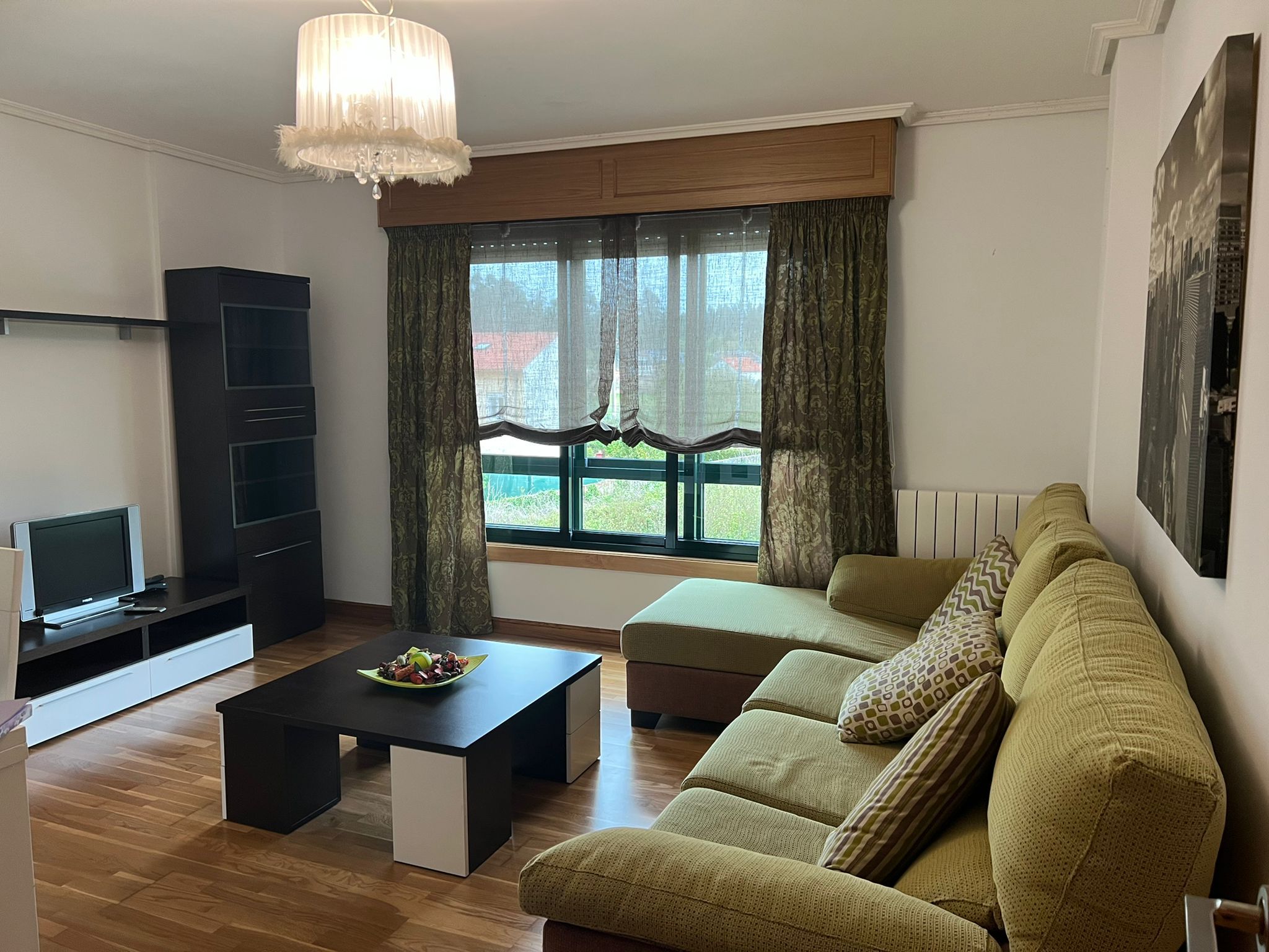 Living room of Flat for sale in Narón  with Heating, Parquet flooring and Storage room