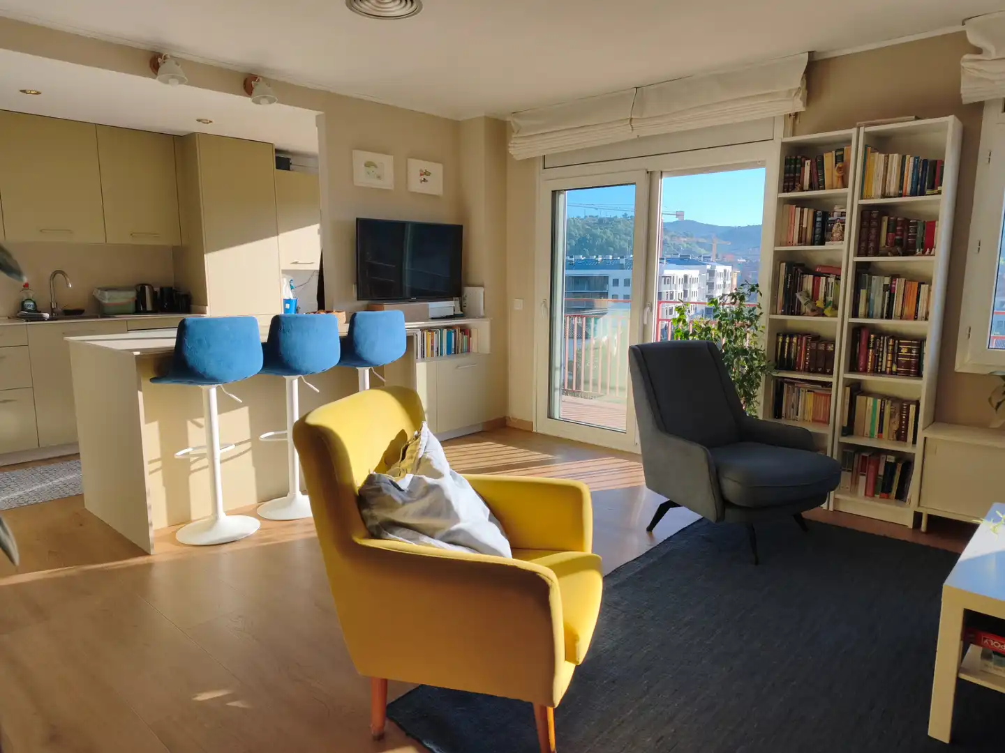 Sala de estar de Dúplex en venta en Girona con Aire acondicionado, Calefacción y Parquet