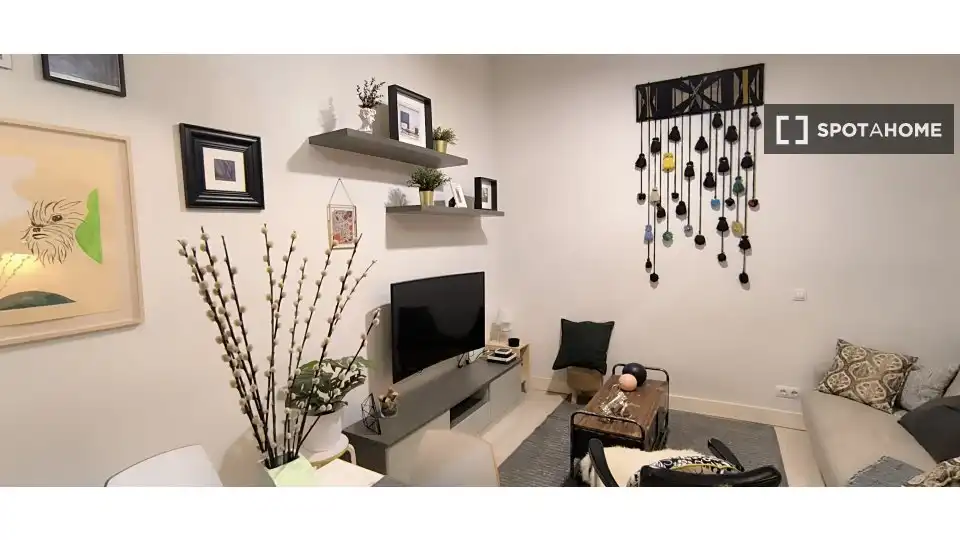 Sala de estar de Piso de alquiler en Madrid con Aire acondicionado, Calefacción y Amueblado