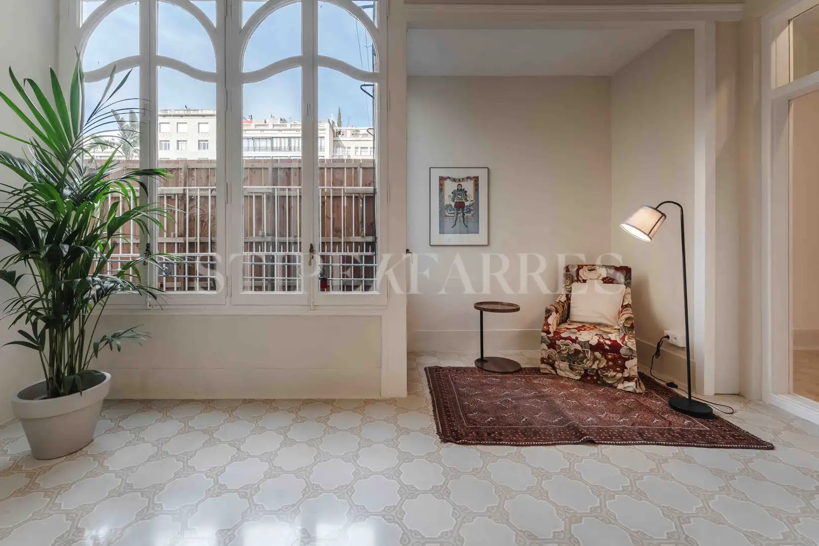 Sala de estar de Piso de alquiler en Barcelona con Aire acondicionado, Calefacción y Amueblado