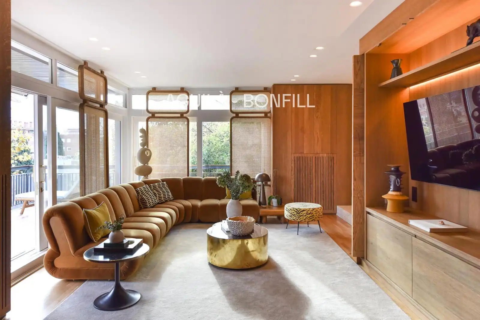 Living room of Flat for sale in Barcelona  with Air Conditioner, Heating and Parquet flooring