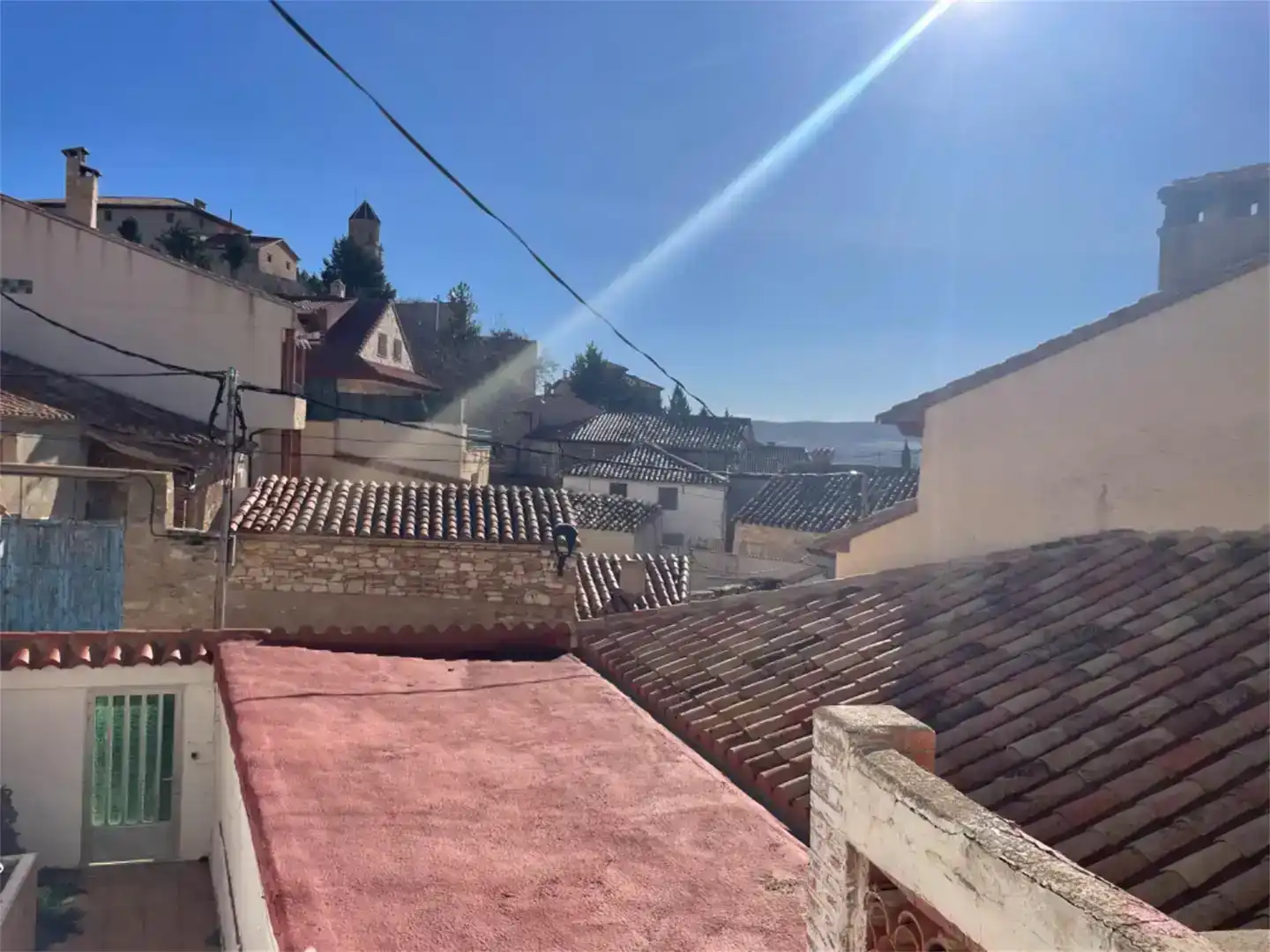 Vista exterior de Casa adosada en venda en Jarque de la Val amb Jardí privat, Traster i Moblat