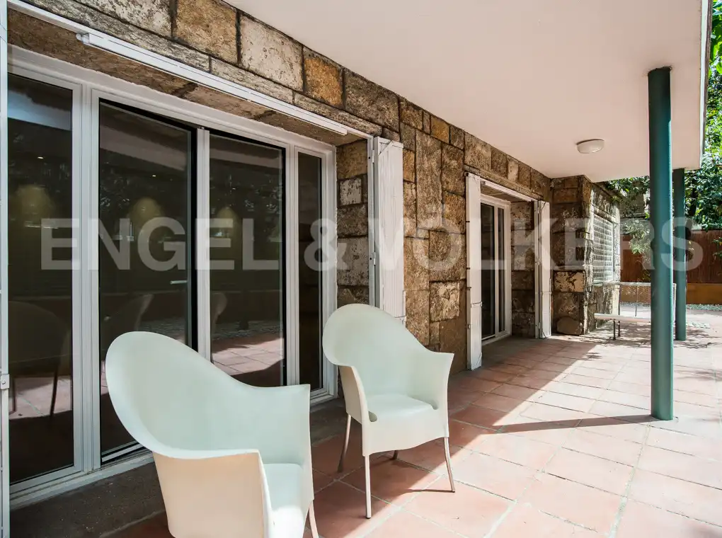 Terrace of Flat for rent in Barcelona  with Air Conditioner, Heating and Private garden